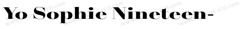 Yo Sophie Nineteen字体转换